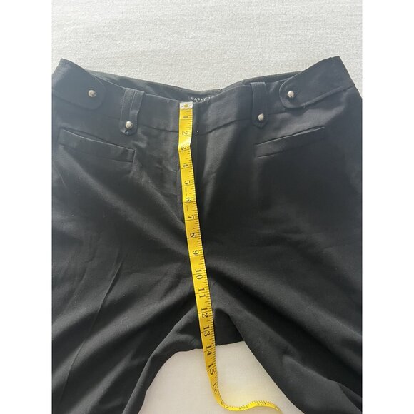 Larry Levine Black Stretch Pants Size 16 Womens With Button Detailing - Picture 3 of 7